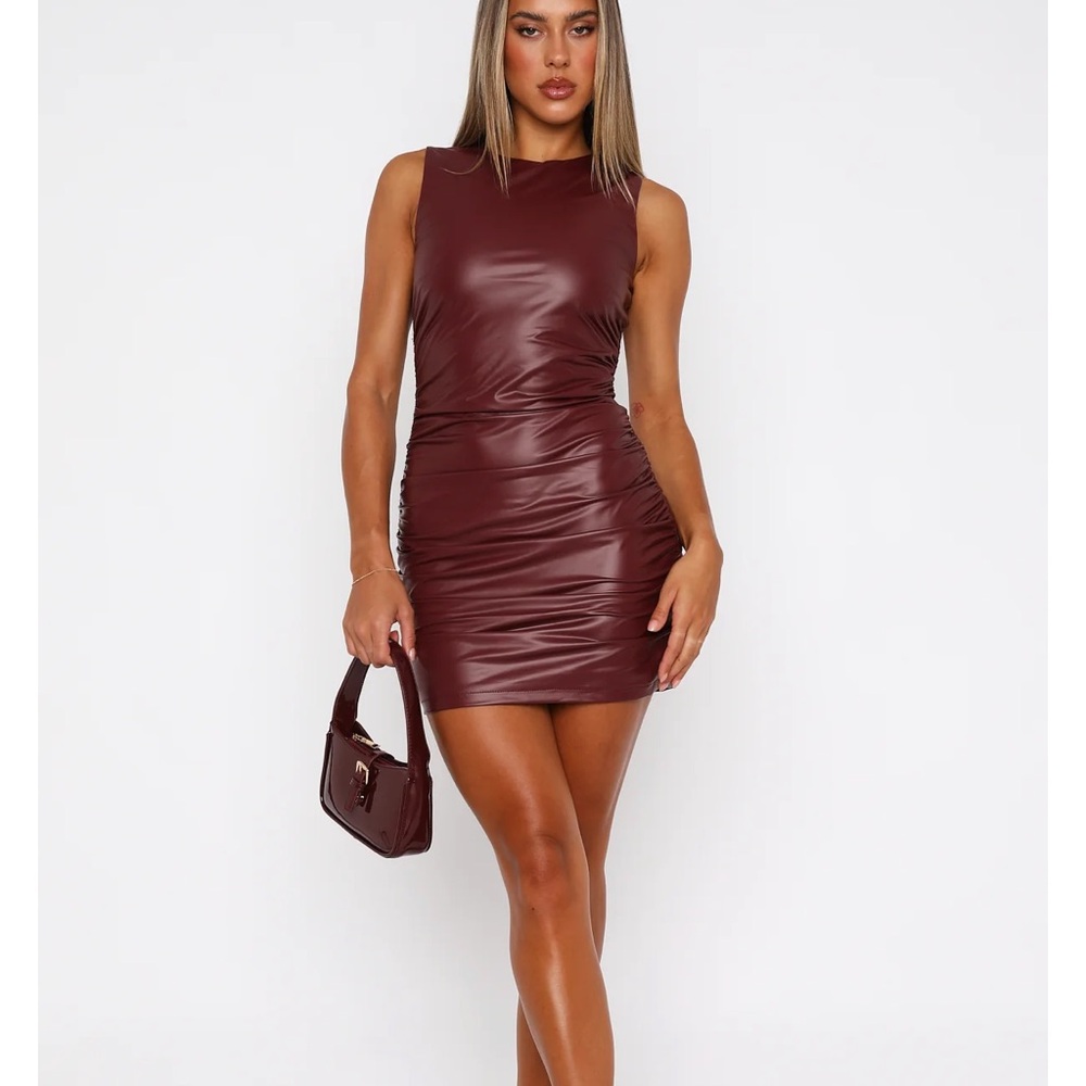 White Fox Boutique Burgundy Mini Dress